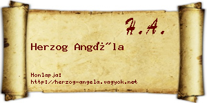 Herzog Angéla névjegykártya